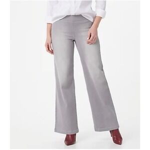 NYDJ Wide Leg Jeans in Clean Grace Wash Size 8 Lift Tuck Technology